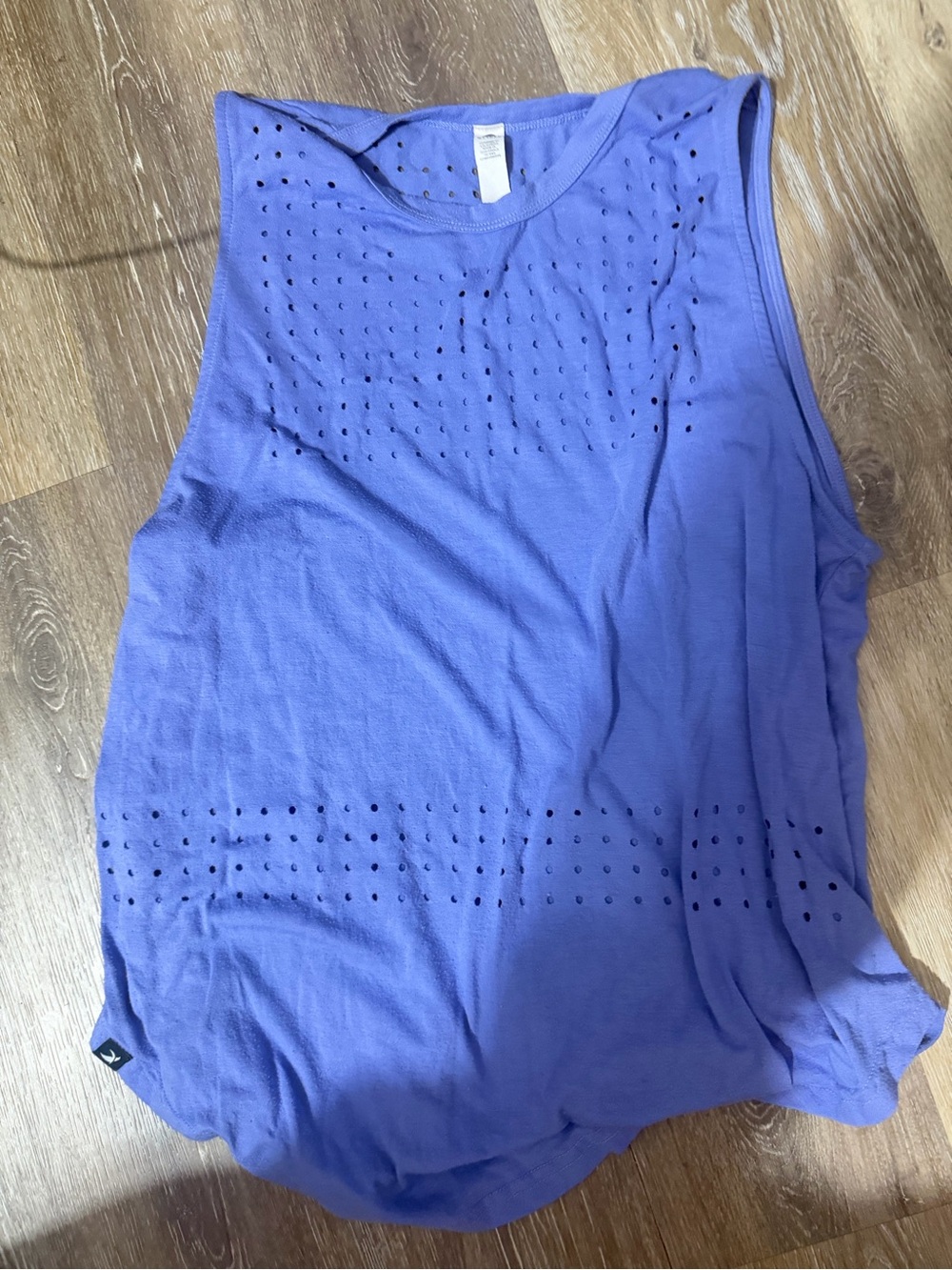 Lavender Perforated Sleeveless Tank Top - Glyder / Club Pilates